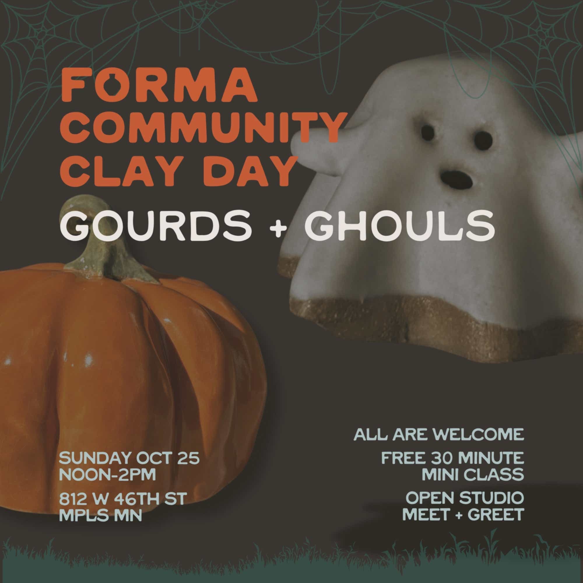 ccd – GOURDS AND GHOULS (postcard) 4.25 x 5.5 (20 x 20 cm)